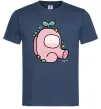 Чоловіча футболка Among us рожевий з листям Темно-синій Чоловіча футболка Among us рожевий з листям Темно-синій фото