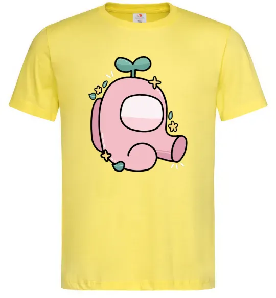 Чоловіча футболка Among us рожевий з листям Лимонний фото