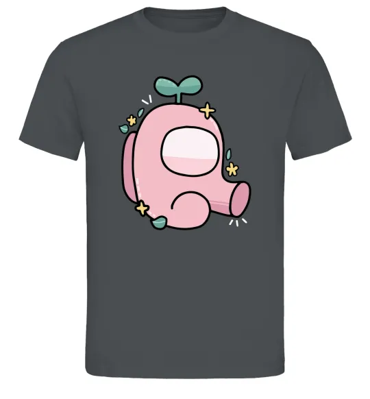 Чоловіча футболка Among us рожевий з листям Графіт фото