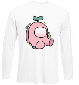 Лонгслив Among us рожевий з листям