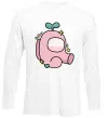 Лонгслив Among us рожевий з листям Белый фото