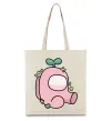 Эко-сумка Among us рожевий з листям Бежевый фото