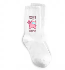 Носки Among us too cute Белый фото