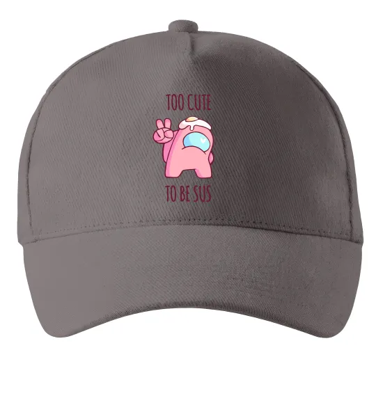 Кепка Among us too cute Сірий фото