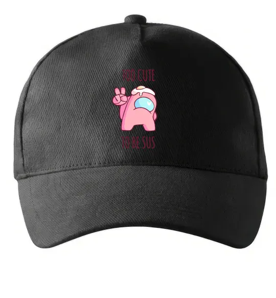 Кепка Among us too cute Черный фото