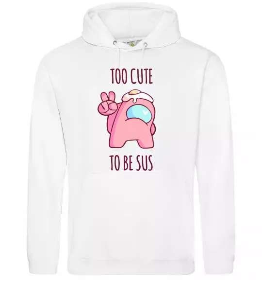 Чоловіча толстовка (худі) Among us too cute Білий фото