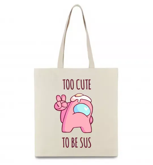 Еко-сумка Among us too cute Бежевий фото