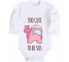 Дитячий бодік Among us too cute Білий фото