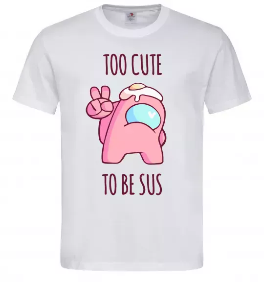 Чоловіча футболка Among us too cute Білий фото