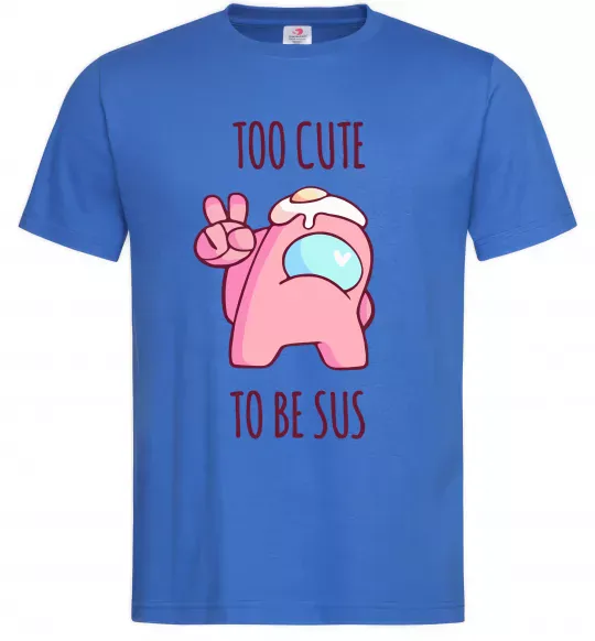 Чоловіча футболка Among us too cute Яскраво-синій фото