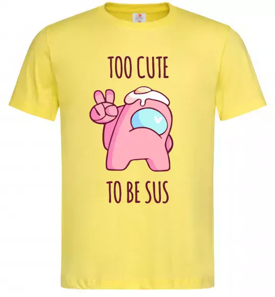 Чоловіча футболка Among us too cute Лимонний фото