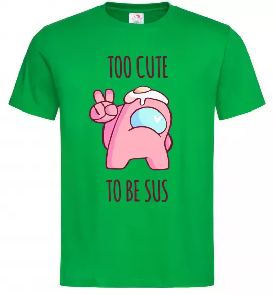 Чоловіча футболка Among us too cute Зелений фото