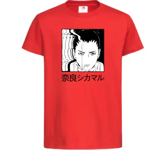 Дитяча футболка Shikamaru Червоний фото
