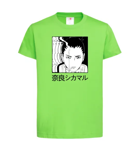 Дитяча футболка Shikamaru Лаймовий фото