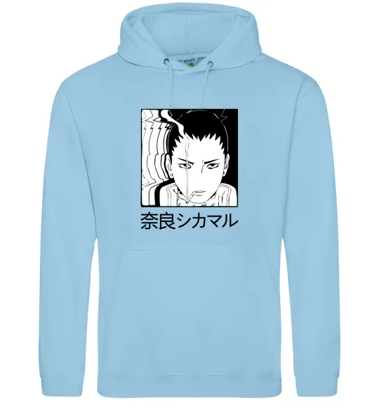 Мужская толстовка (худи) Shikamaru Голубой фото