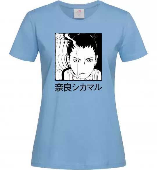 Жіноча футболка Shikamaru Блакитний фото