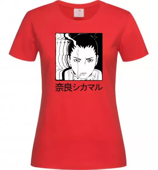 Жіноча футболка Shikamaru Червоний фото