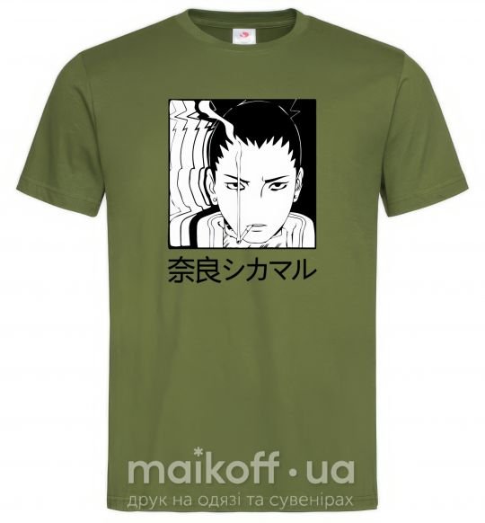 Чоловіча футболка Shikamaru Оливковий фото