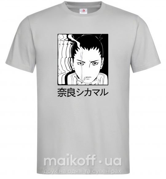 Чоловіча футболка Shikamaru Сірий фото
