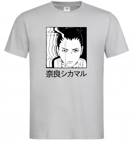 Чоловіча футболка Shikamaru Сірий фото