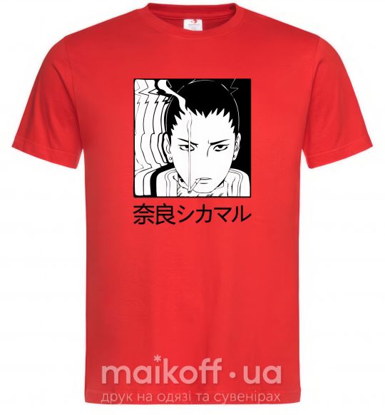 Чоловіча футболка Shikamaru Червоний фото