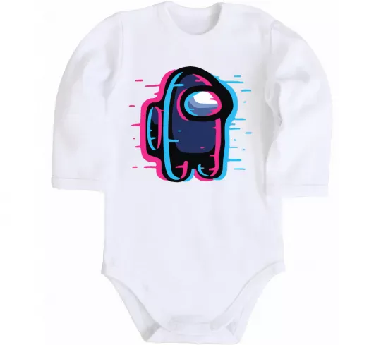 Детский боди Among us сдвиг Белый фото