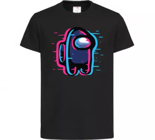 Дитяча футболка Among us сдвиг Чорний фото