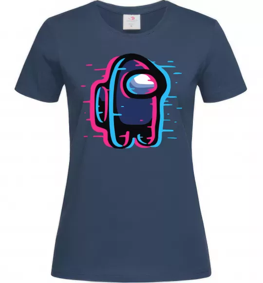 Жіноча футболка Among us сдвиг Темно-синій фото