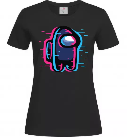 Жіноча футболка Among us сдвиг Чорний фото