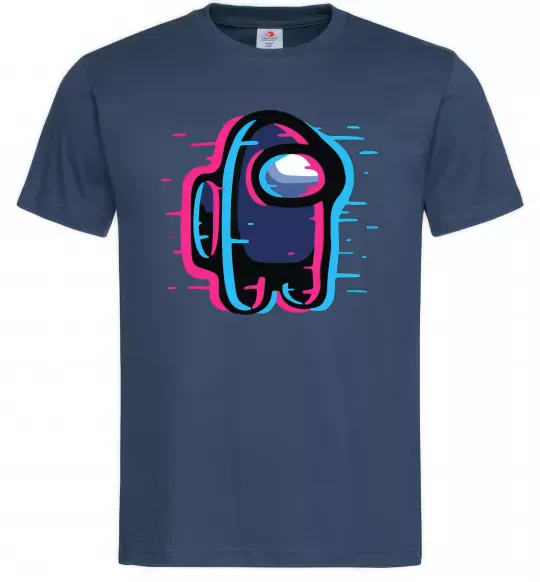 Мужская футболка Among us сдвиг Темно-синий фото