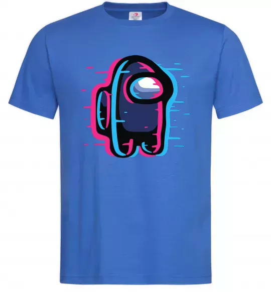 Мужская футболка Among us сдвиг Ярко-синий фото