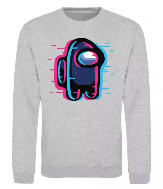 Свитшот Among us сдвиг Серый меланж фото