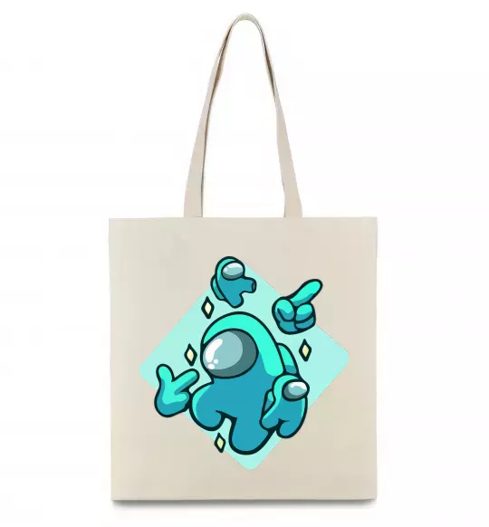 Эко-сумка Among us blue Бежевый фото