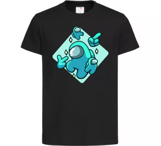 Дитяча футболка Among us blue Чорний фото