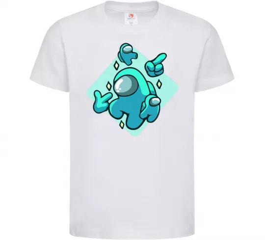 Дитяча футболка Among us blue Білий фото