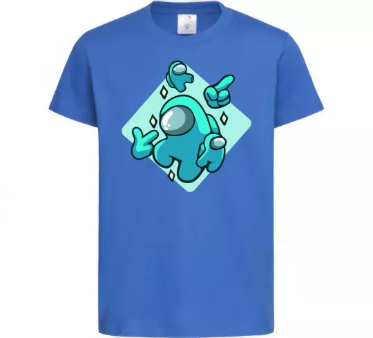 Дитяча футболка Among us blue Яскраво-синій фото