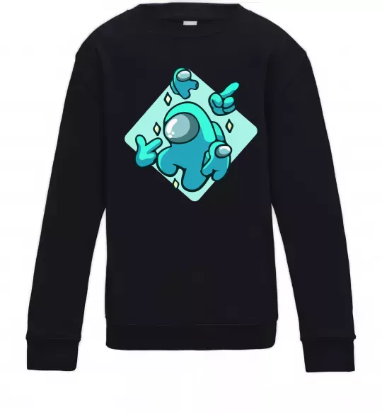 Дитячий світшот Among us blue Чорний фото