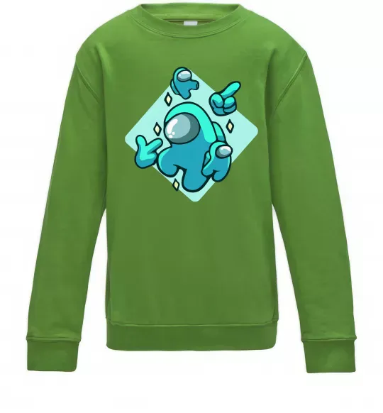 Дитячий світшот Among us blue Лаймовий фото