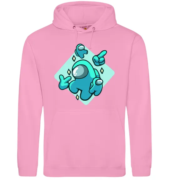 Мужская толстовка (худи) Among us blue Розовый фото