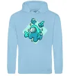 Мужская толстовка (худи) Among us blue Голубой Мужская толстовка (худи) Among us blue Голубой фото