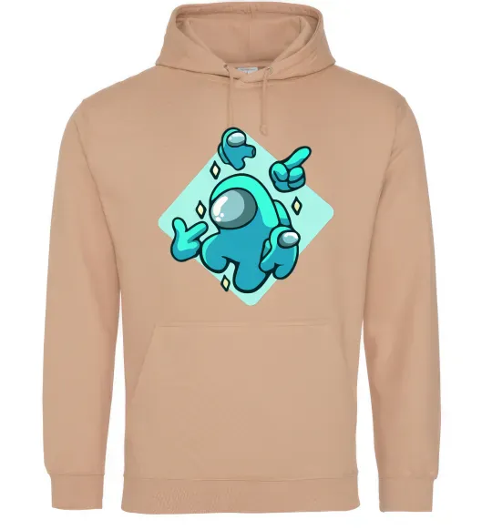 Женская толстовка (худи) Among us blue Песочный фото