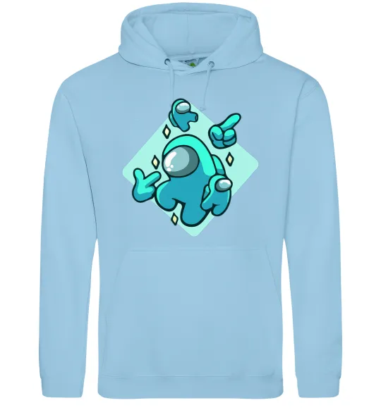 Жіноча толстовка (худі) Among us blue Блакитний фото