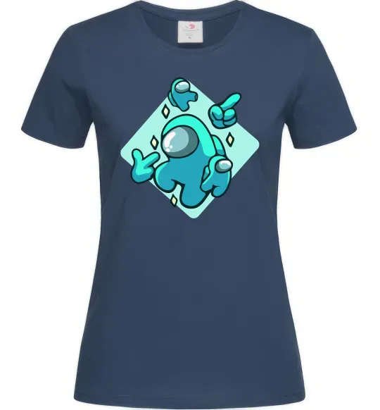 Женская футболка Among us blue Темно-синий фото