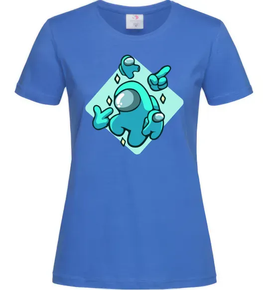 Женская футболка Among us blue Ярко-синий фото