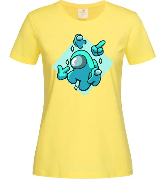 Женская футболка Among us blue Лимонный фото