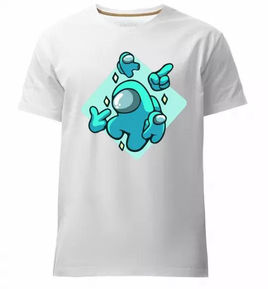 Чоловіча преміум футболка Among us blue Білий фото
