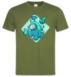 Мужская футболка Among us blue Оливковый фото