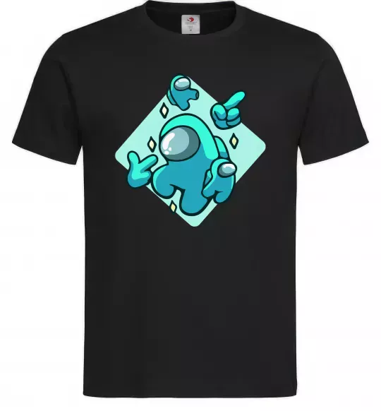 Мужская футболка Among us blue Черный фото