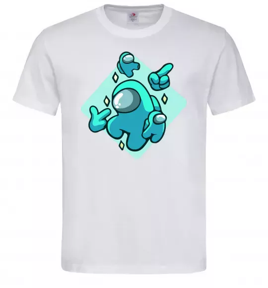 Мужская футболка Among us blue Белый фото