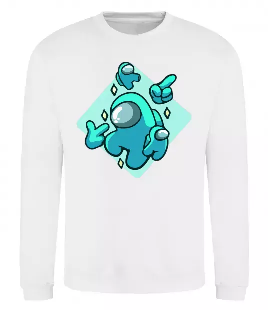 Світшот Among us blue Білий фото